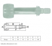 Сосковая резина для овец D.18,5 2000090 (комплект 2 шт. х 2000069)